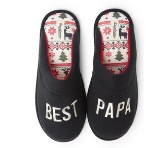 Dearfoams Cozy Comfort Men's Holiday Best Papa Slippers—Sz 7/8